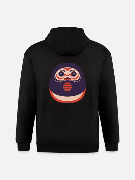 Daruma Doll - Gildan Heavy Blend Adult Zip Hoodie - black