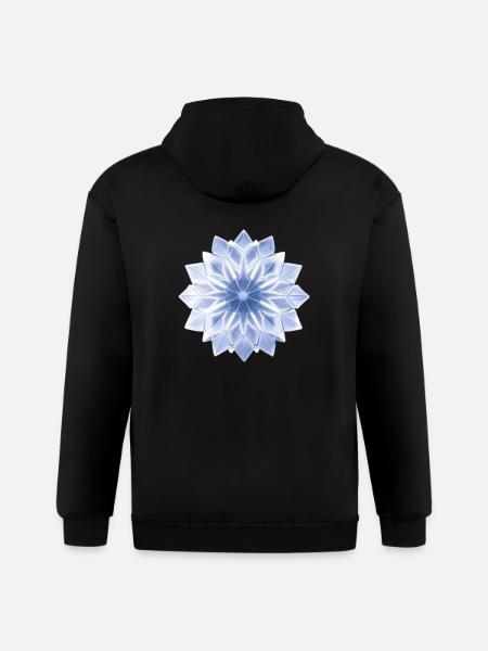 Ice Crystal - Gildan Heavy Blend Adult Zip Hoodie - black