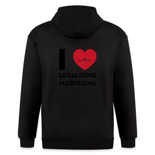 I Heart Legalizing Marijuana - Men's Zip Hoodie