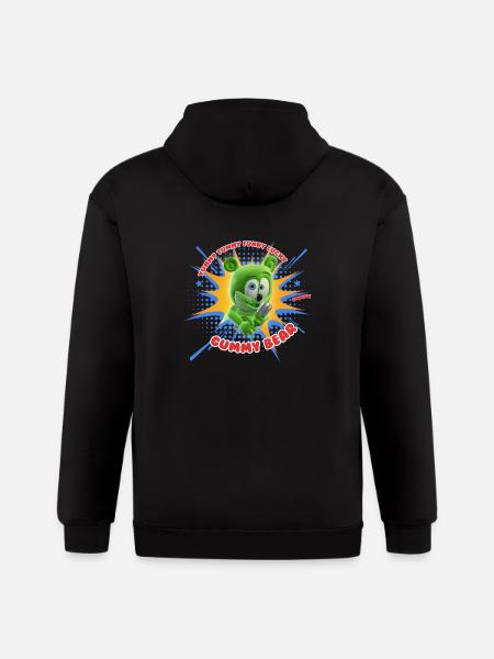 Funny Lucky Gummy Bear - Gildan Heavy Blend Adult Zip Hoodie - black