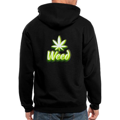 Cannabis Weed Leaf - Marijuana - Customizable - Men's Zip Hoodie