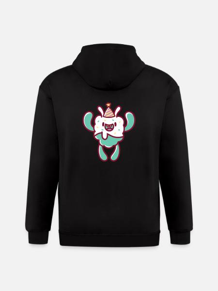 Green Monster Party 8 - Gildan Heavy Blend Adult Zip Hoodie - black