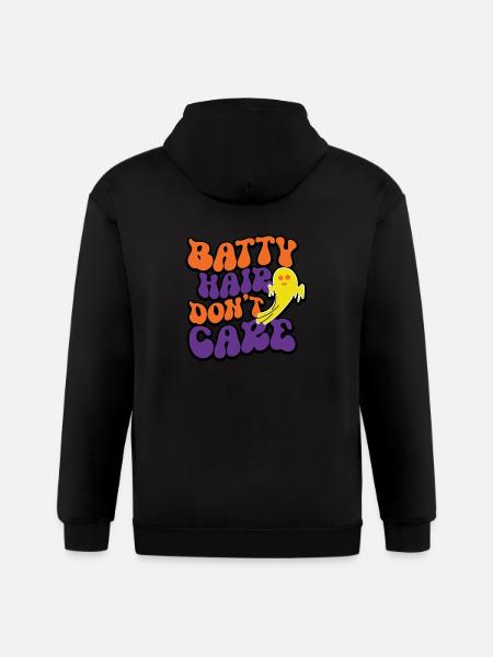 Batty Hair Don't Care - Gildan Heavy Blend Adult Zip Hoodie - black