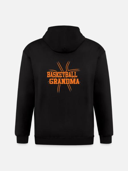 Basketball Grandma T Shirt - Gildan Heavy Blend Adult Zip Hoodie - black