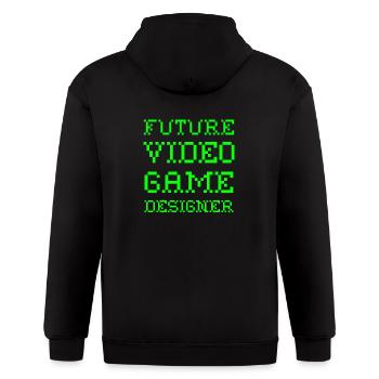 Future Video Game Games Designer Computer Science - Gildan Heavy Blend Adult Zip Hoodie - black - Back - Nick (188cm)