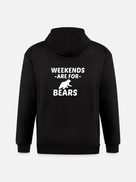 BEAR WEEKEND - Gildan Heavy Blend Adult Zip Hoodie - black