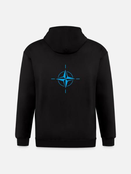 NATO OTAN Flag - Gildan Heavy Blend Adult Zip Hoodie - black