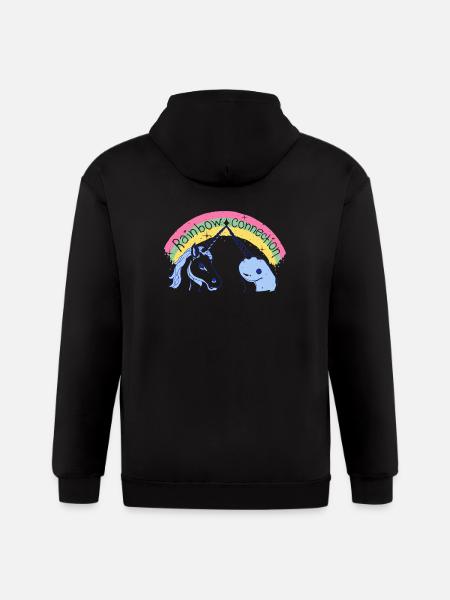 Rainbow Connection - Gildan Heavy Blend Adult Zip Hoodie - black