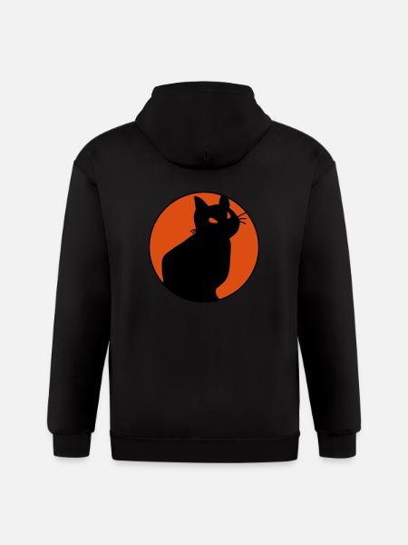 Black Cat 1 1 - Gildan Heavy Blend Adult Zip Hoodie - black
