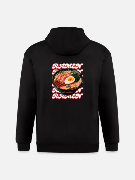RAMEN! - Gildan Heavy Blend Adult Zip Hoodie - black