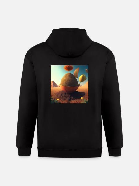 the curious seed - Gildan Heavy Blend Adult Zip Hoodie - black