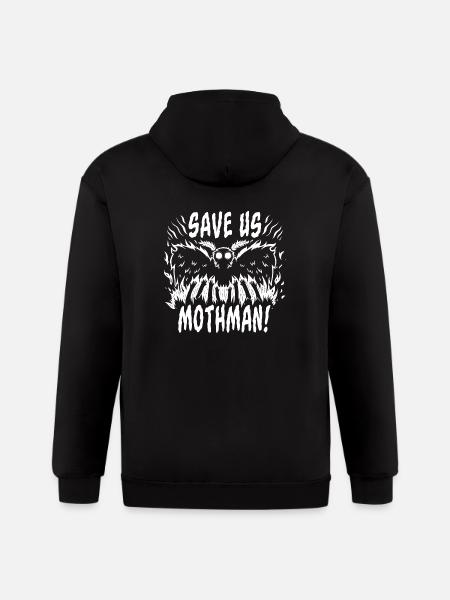 Save Us Mothman - Gildan Heavy Blend Adult Zip Hoodie - black