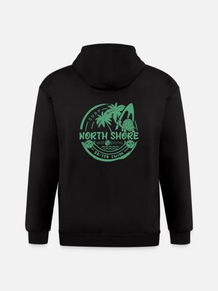 surf North shore - Gildan Heavy Blend Adult Zip Hoodie - black