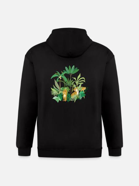 Jungle Tigers - Gildan Heavy Blend Adult Zip Hoodie - black
