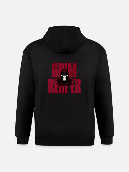 Grim Reaper - Gildan Heavy Blend Adult Zip Hoodie - black