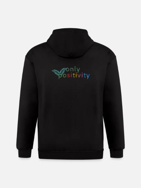 Only Positivity - Gildan Heavy Blend Adult Zip Hoodie - black