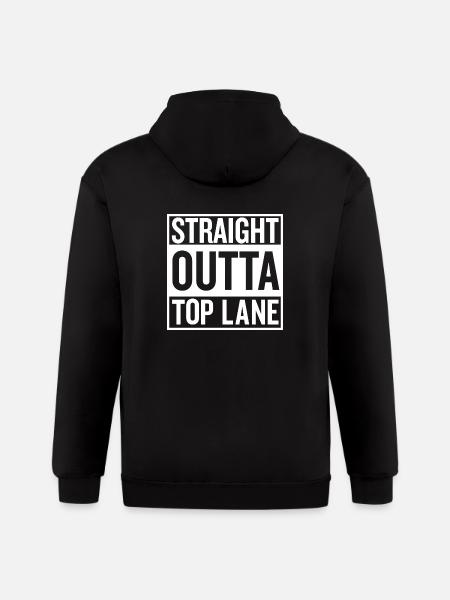 Straight Outta Top Lane - Gildan Heavy Blend Adult Zip Hoodie - black