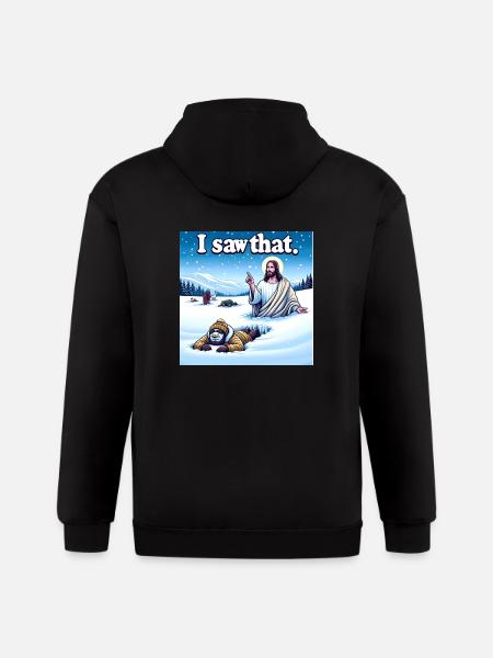 I Saw That Meme - Gildan Heavy Blend Adult Zip Hoodie - black
