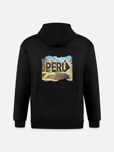 PERU 24 24 - Gildan Heavy Blend Adult Zip Hoodie - black