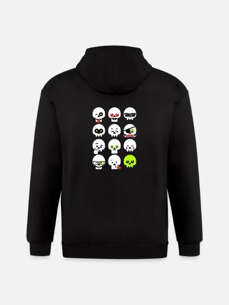 Faces Skull - Gildan Heavy Blend Adult Zip Hoodie - black