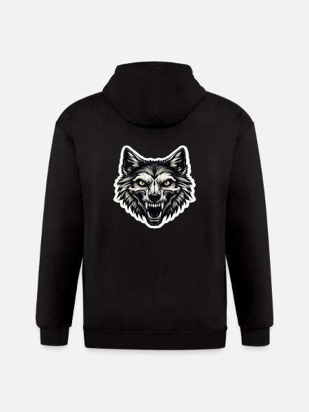 Skulldog: Bite of Style - Gildan Heavy Blend Adult Zip Hoodie - black