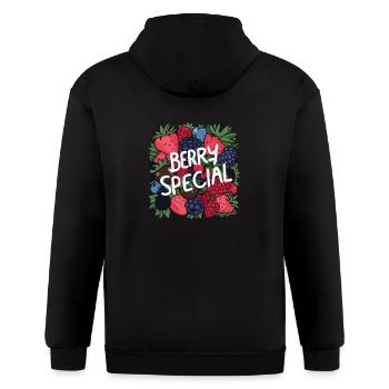 Berry special - Gildan Heavy Blend Adult Zip Hoodie - black - Back - Nick (188cm)