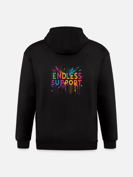 support - Gildan Heavy Blend Adult Zip Hoodie - black