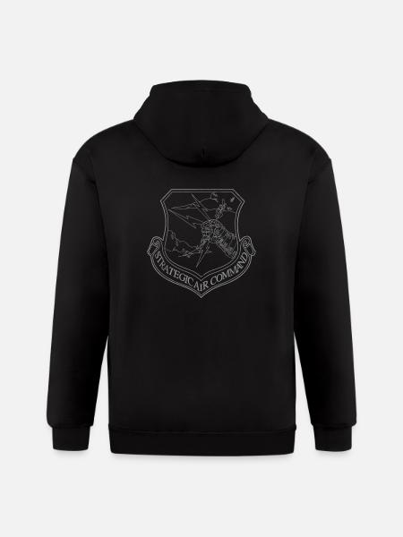 Strategic Command Emblem Grunge - Gildan Heavy Blend Adult Zip Hoodie - black