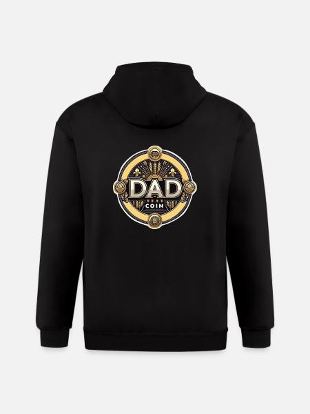 Dad Coin - Gildan Heavy Blend Adult Zip Hoodie - black