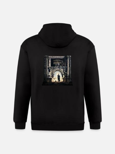 heaven's gate - Gildan Heavy Blend Adult Zip Hoodie - black