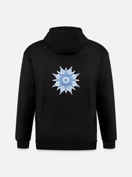 Ice Crystal - Gildan Heavy Blend Adult Zip Hoodie - black