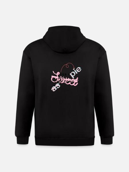 sweet as pie - Gildan Heavy Blend Adult Zip Hoodie - black