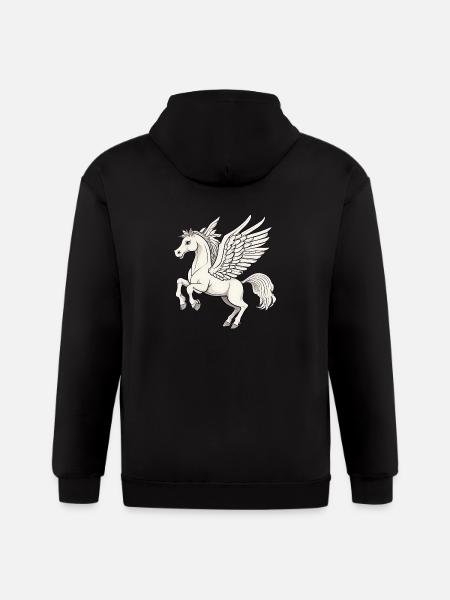 Pegasus - Gildan Heavy Blend Adult Zip Hoodie - black