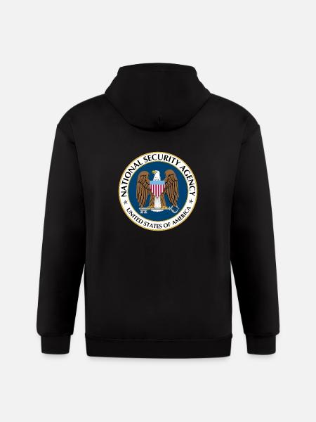 National Security Agency Logo - Gildan Heavy Blend Adult Zip Hoodie - black