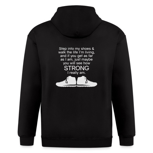 Step into My Shoes (tennis shoes) - Men's Zip Hoodie