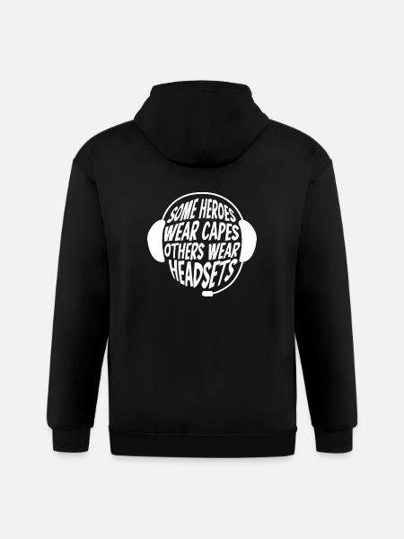 Funny 911 Dispatcher - Gildan Heavy Blend Adult Zip Hoodie - black