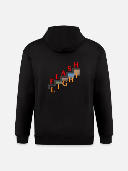 FLASH LIGHT - Gildan Heavy Blend Adult Zip Hoodie - black