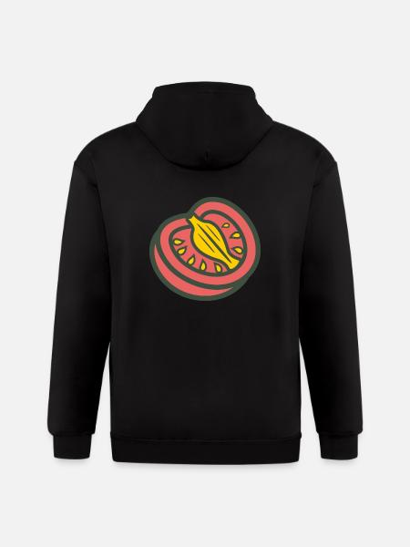 Tomato Sliced - Gildan Heavy Blend Adult Zip Hoodie - black