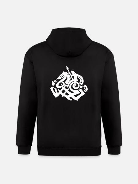 Odin And Sleipnir - Gildan Heavy Blend Adult Zip Hoodie - black