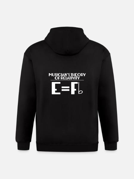 Musician's Theory Of Relativity - Gildan Heavy Blend Adult Zip Hoodie - black