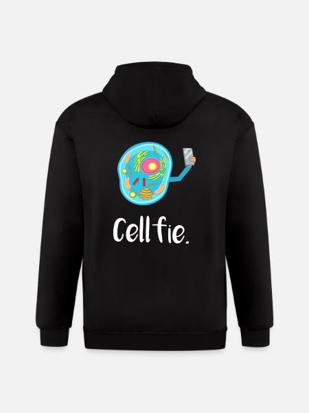 Cell Fie - Gildan Heavy Blend Adult Zip Hoodie - black