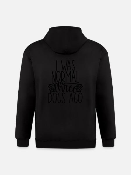 Normal Three Dogs - Gildan Heavy Blend Adult Zip Hoodie - black