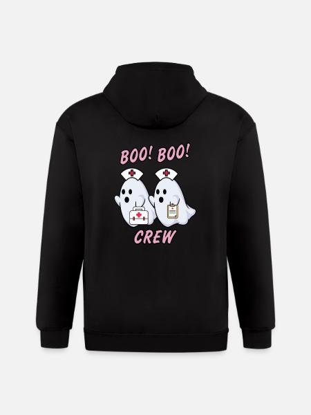 Boo Boo Crew Nurse - Gildan Heavy Blend Adult Zip Hoodie - black