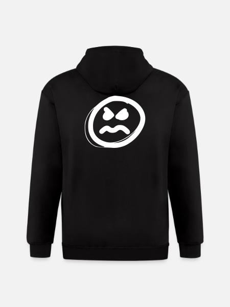 An Angry Face - Gildan Heavy Blend Adult Zip Hoodie - black