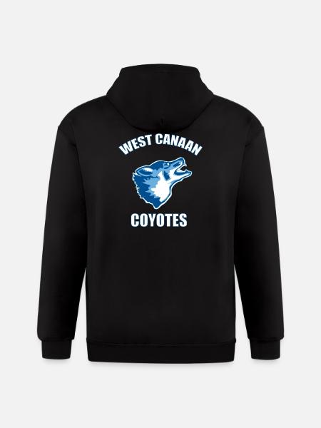 West Canaan Coyotes - Gildan Heavy Blend Adult Zip Hoodie - black