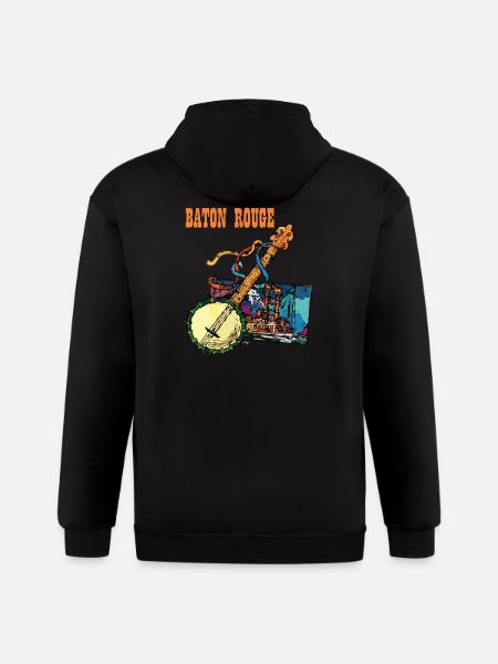 Baton Rouge - Gildan Heavy Blend Adult Zip Hoodie - black