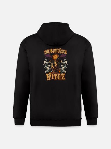 Bartender Mixologist The Bartender Witch - Gildan Heavy Blend Adult Zip Hoodie - black