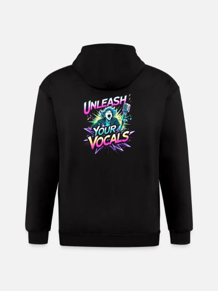 Karaoke Unleash Your Vocals - Gildan Heavy Blend Adult Zip Hoodie - black