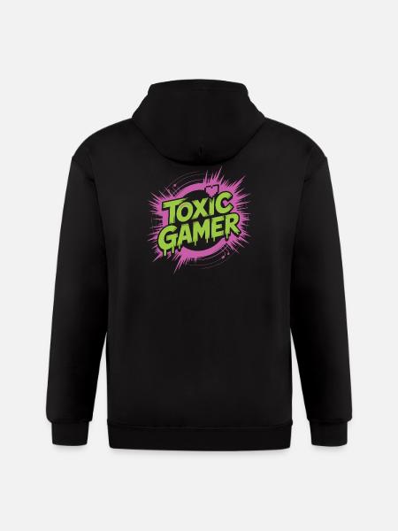Toxic Gamer - Gildan Heavy Blend Adult Zip Hoodie - black