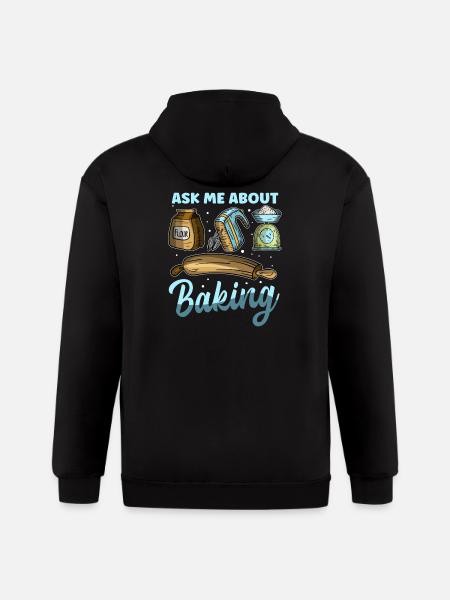 Bake Bakers Ask About Baking - Gildan Heavy Blend Adult Zip Hoodie - black